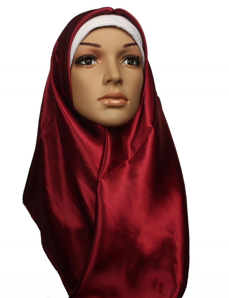 Wine Red Square Hijab