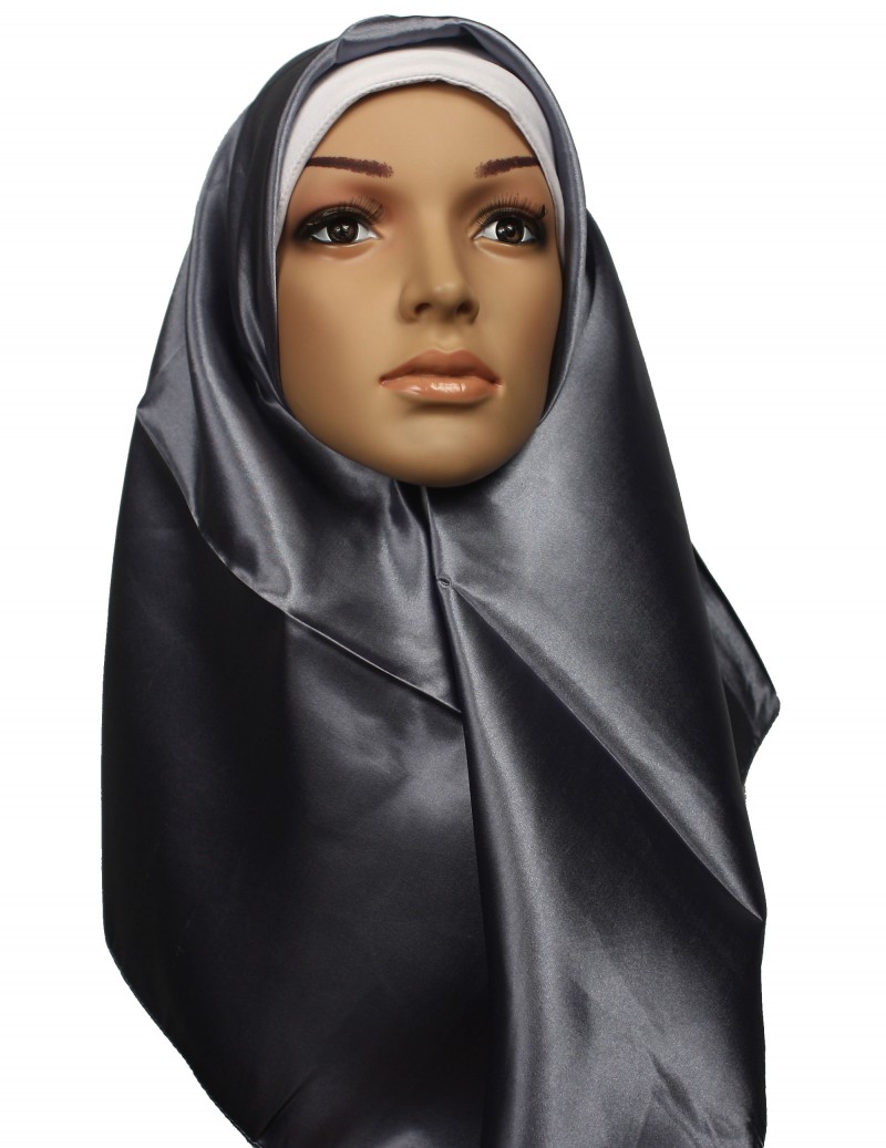 Dark Grey Square Hijab