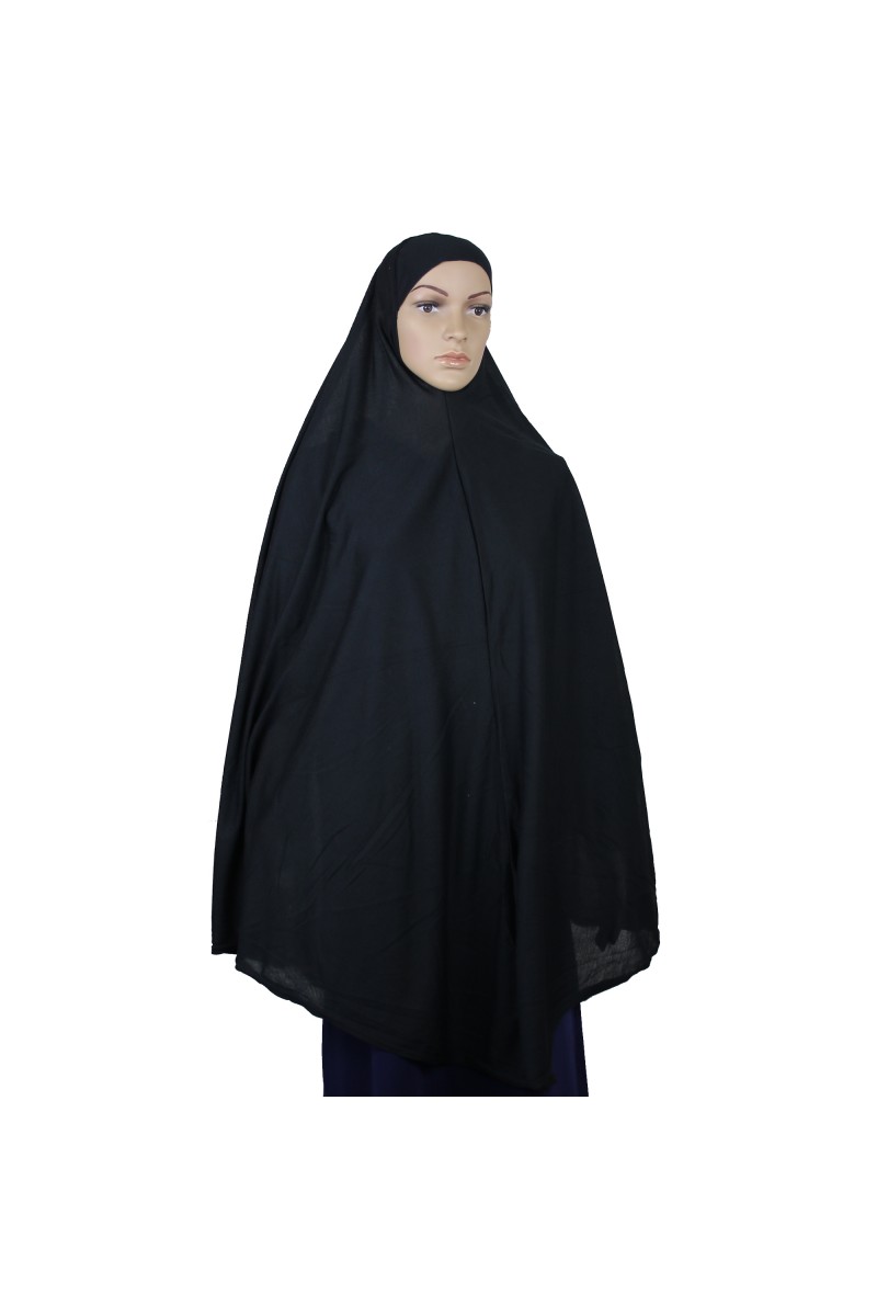 Black Long Khimar - One Piece