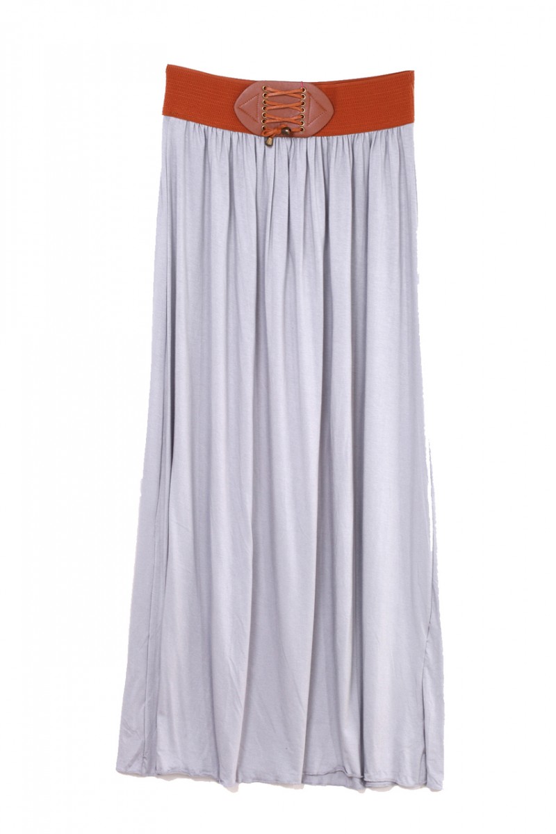 Grey Maxi Skirt