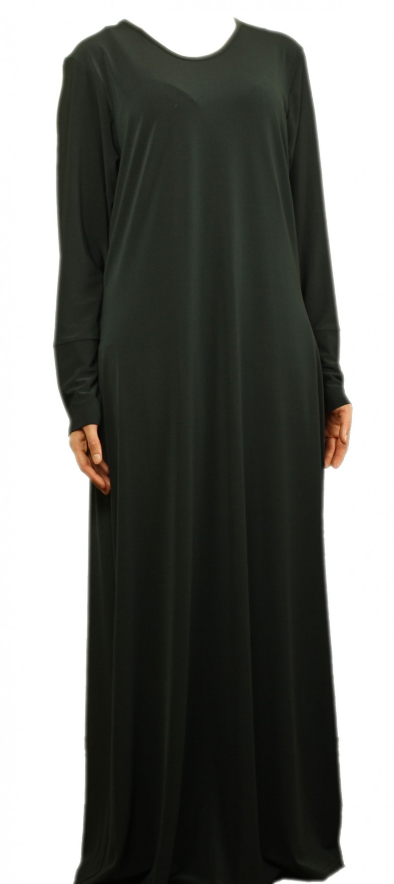 Plain Grey Green Abaya - Size 52