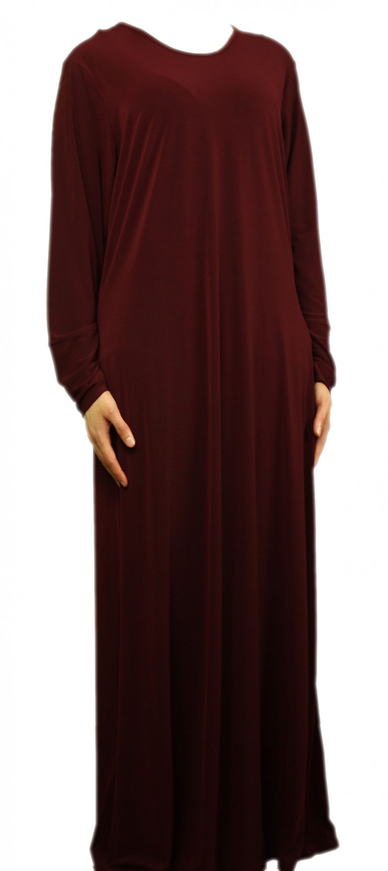 Plain Wine Red Abaya - Size 54