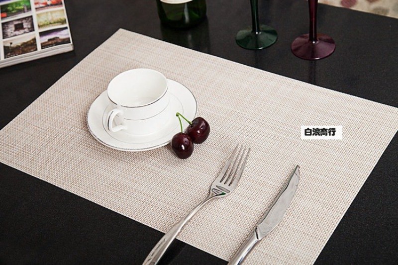 Beige shape Rectangular 30*45CM Weave Placemat