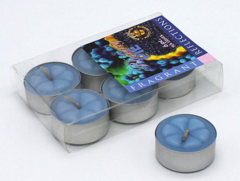 Blue Blueberry 4 Hour Burn Time Tea Light Candle