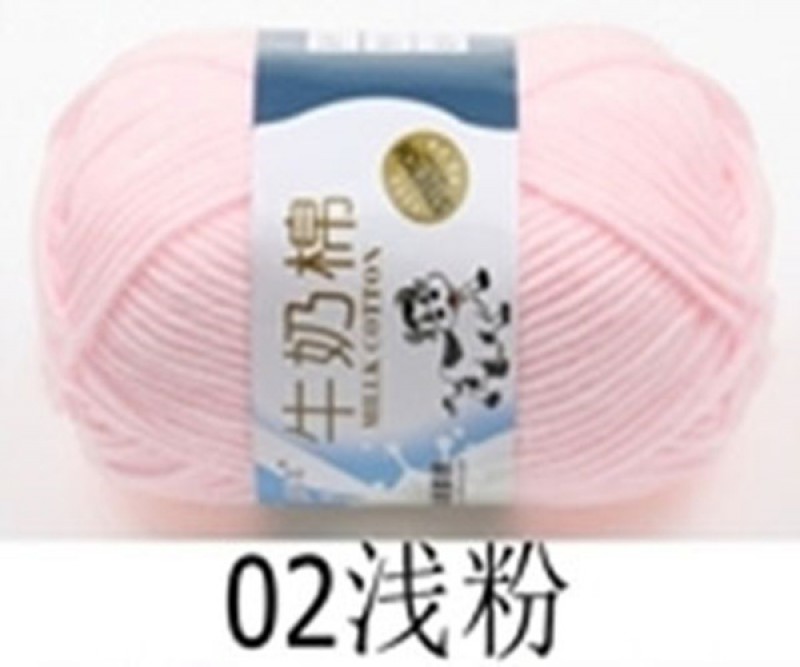 02 Light Pink Milk Cotton Yarn Clearance