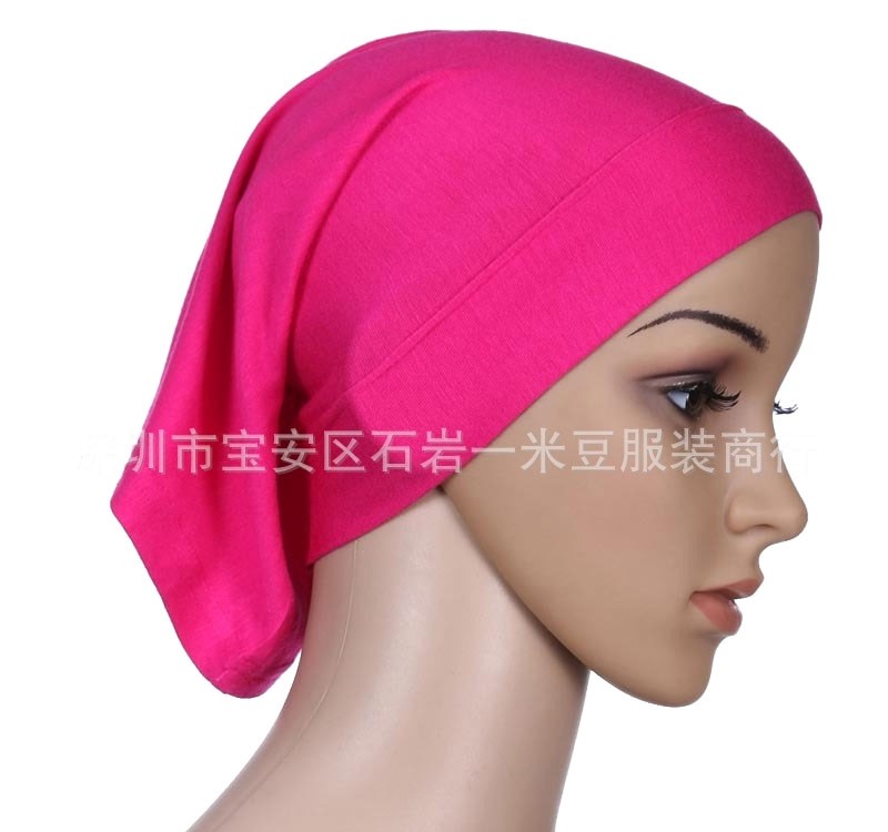 Rose Mercerised Cotton Tube Hijab Cap 