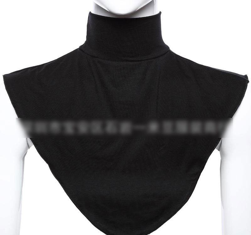 Black Modal Hijab Neck Cover 