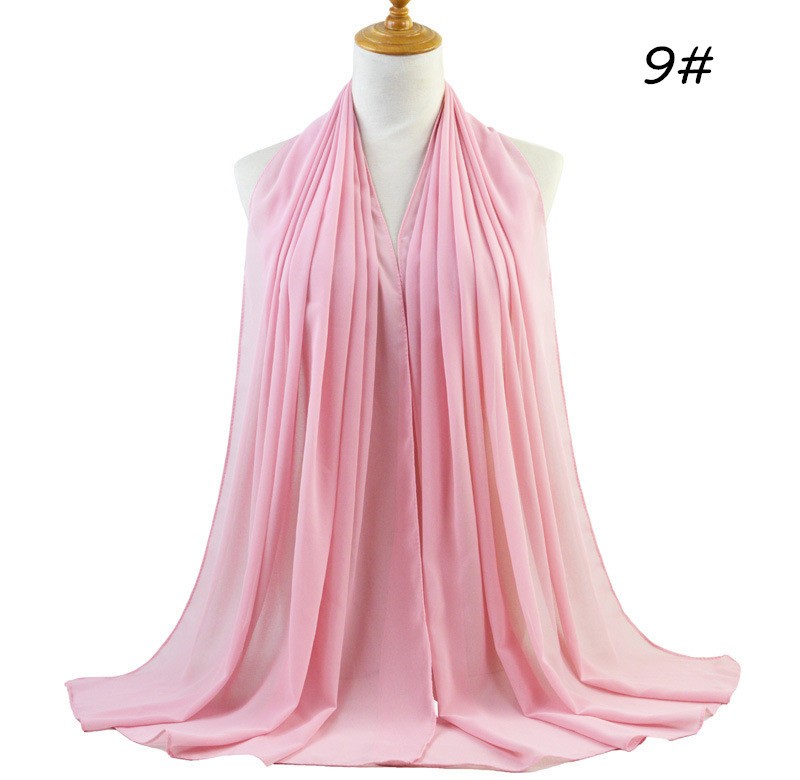 Classic Pink Soft Chiffon Crepe Hijab 