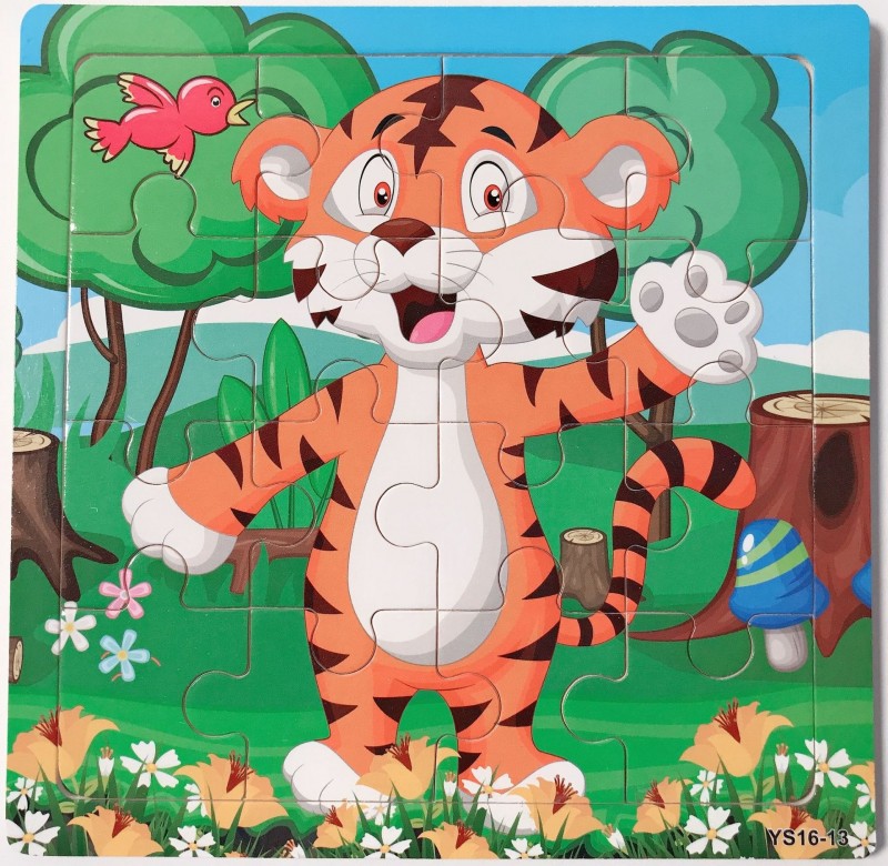 16 Pieces Of New Tiger 38 Piece Childrens Puzzle