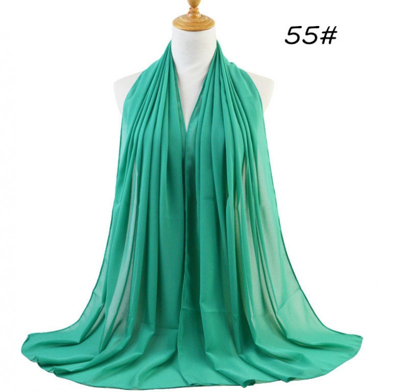 Pea Green Soft Chiffon Crepe Hijab 