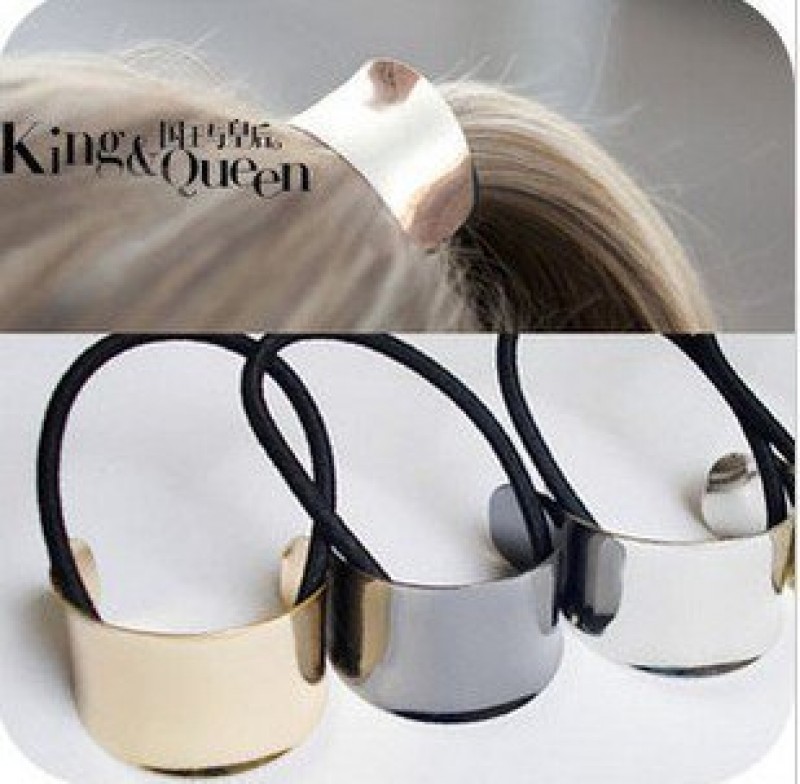 silver Metal Ring Hair Band 
