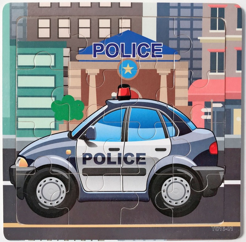 16 Pieces Of New Police Car 36 Piece Childrens Puzzle
