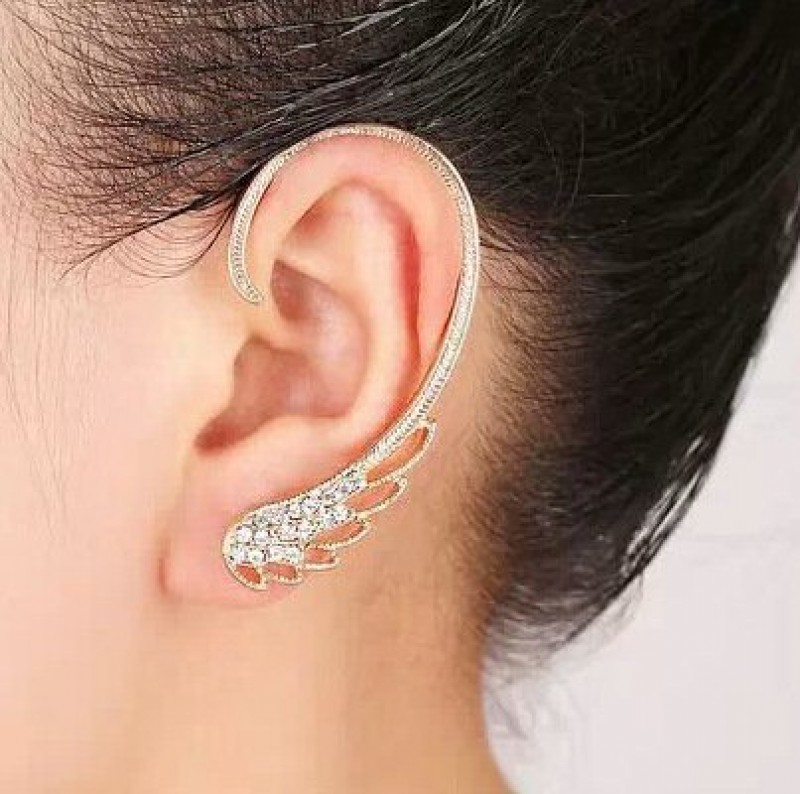 Gold Left Ear Diamond Wing Earring