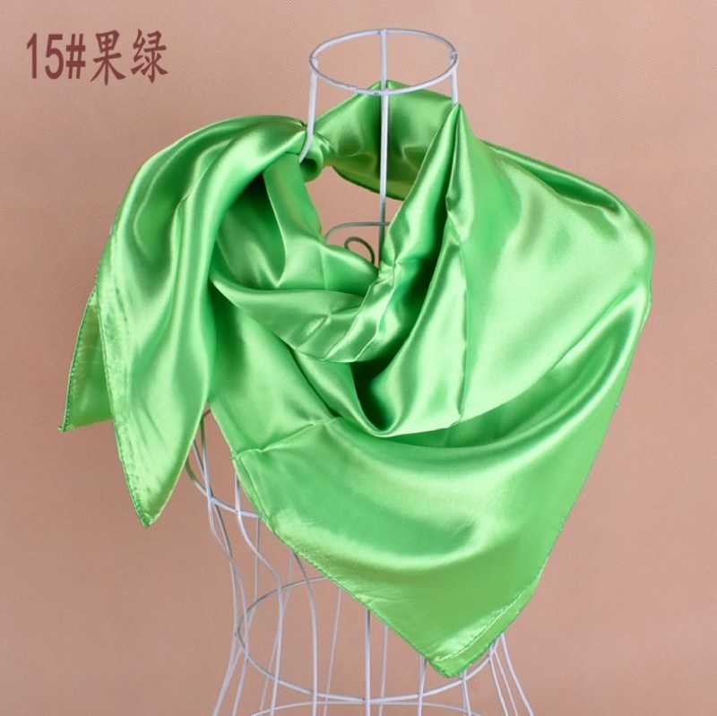 fruit green Classic Satin Square Hijab Clearance