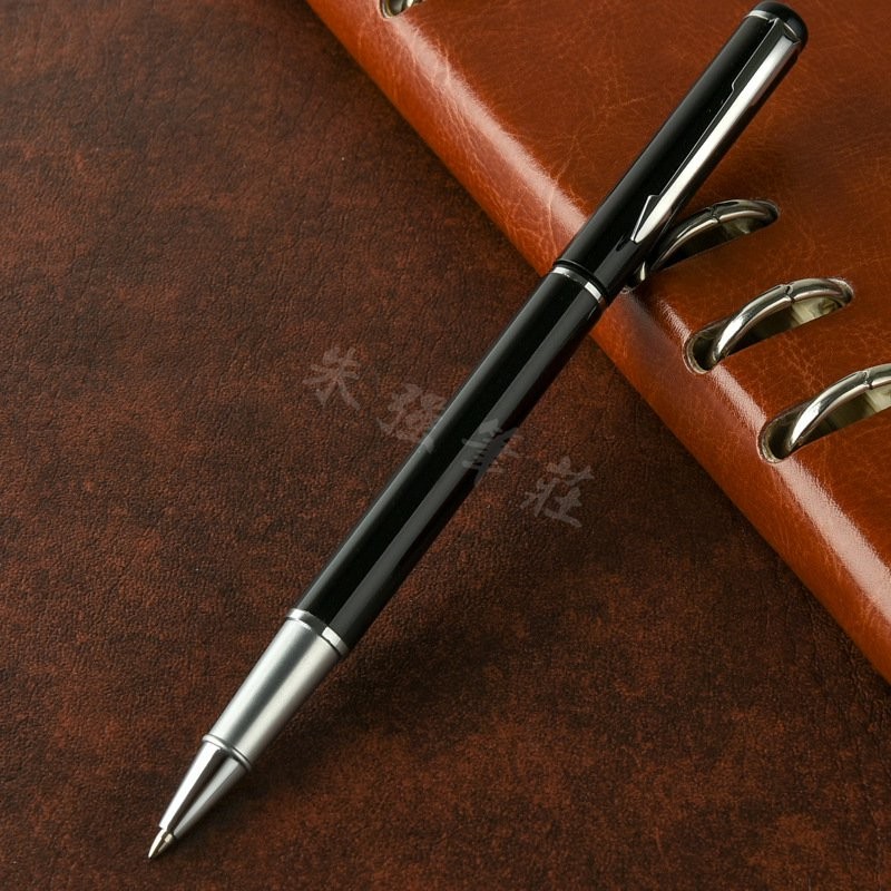 0.5mm silver clip bright black Ball Pen