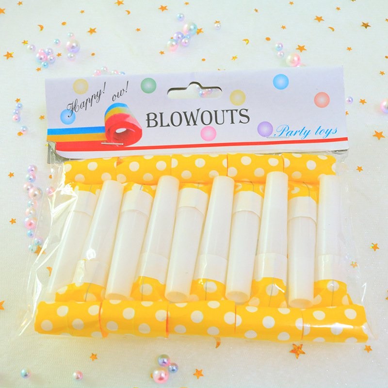10 sticks yellow Party Whistle Clearance