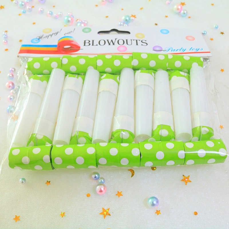 10 sticks green Party Whistle Clearance