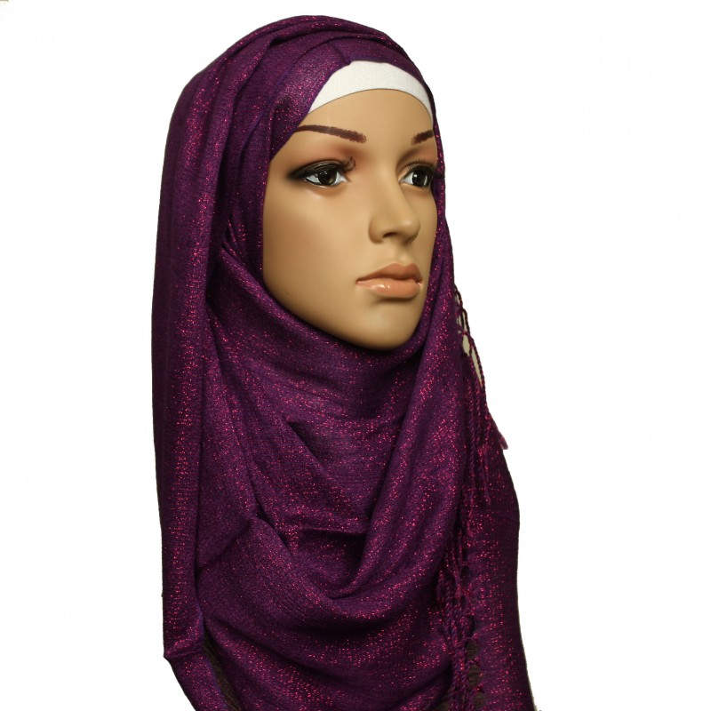 Plum Shimmery Hijab