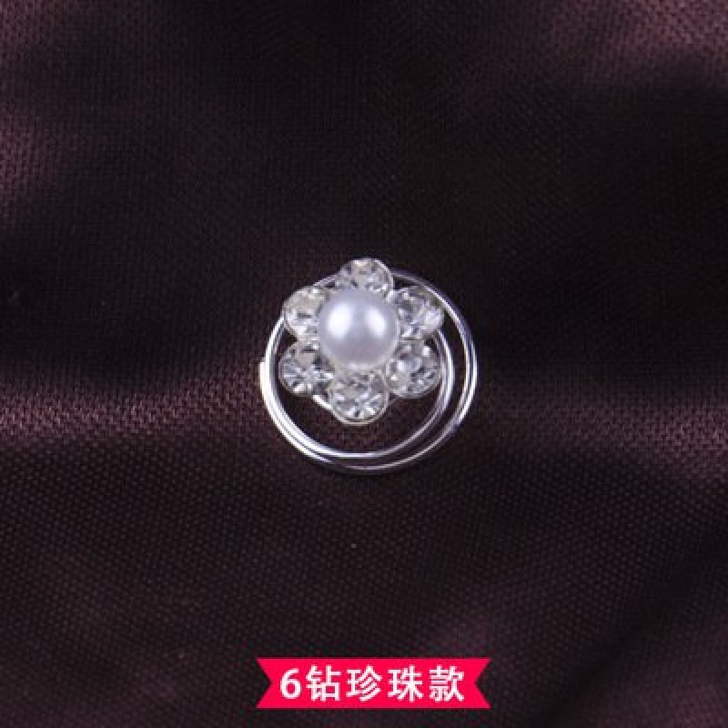 6+1 pearl screw clip Spiral Hair Pin 