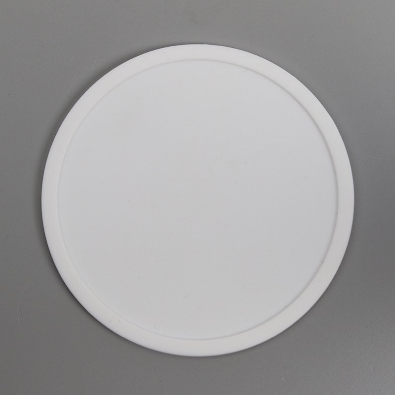 white shape round Silicone Round Coaster