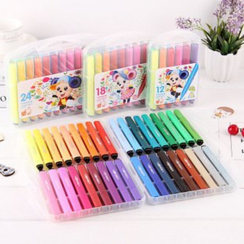 24 s Triangle Washable Water Colour Pens