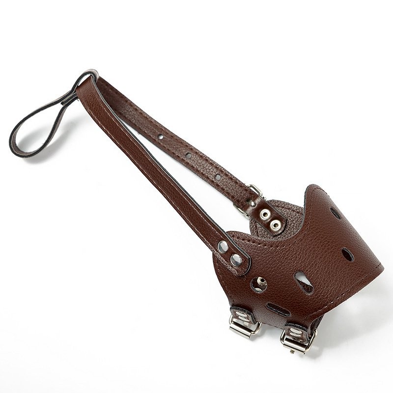 brown XL Dog Anti Bite Muzzle 
