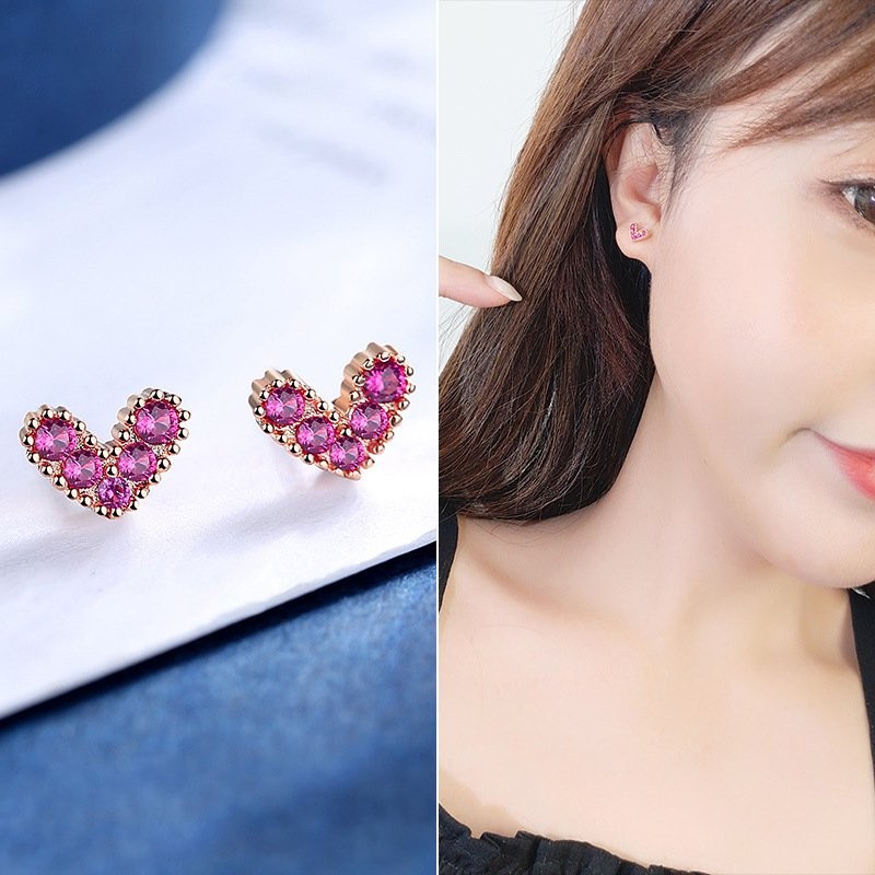 WH144 silver needle Korean Style Earrings 