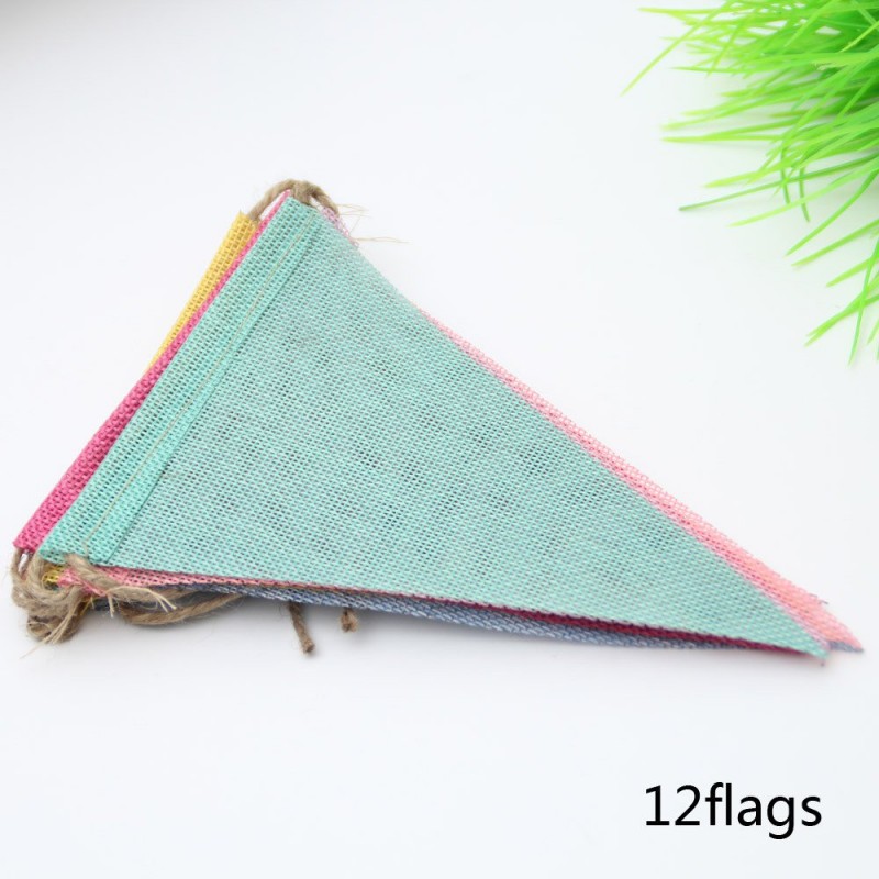 12.5CM*17CM Hemp Bunting Banners 