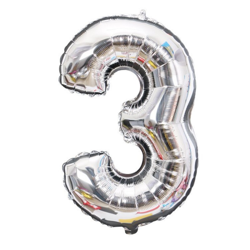 silver -3 Aluminium Foil Balloon 