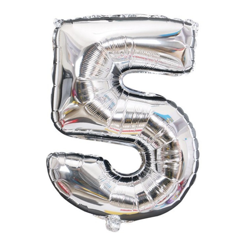silver -5 Aluminium Foil Balloon 