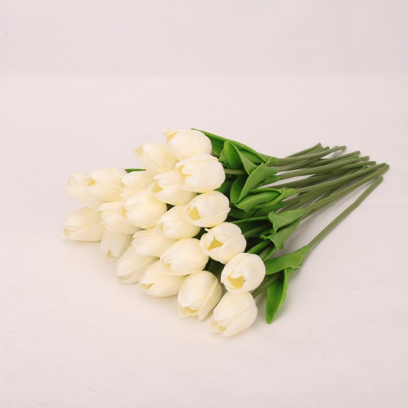 milk white tulip Tulip Artificial Flowers