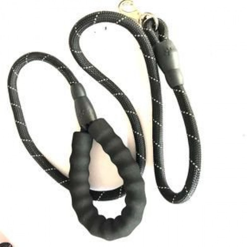 Black foam reflective rope XL Dog Lead Rope  Clearance