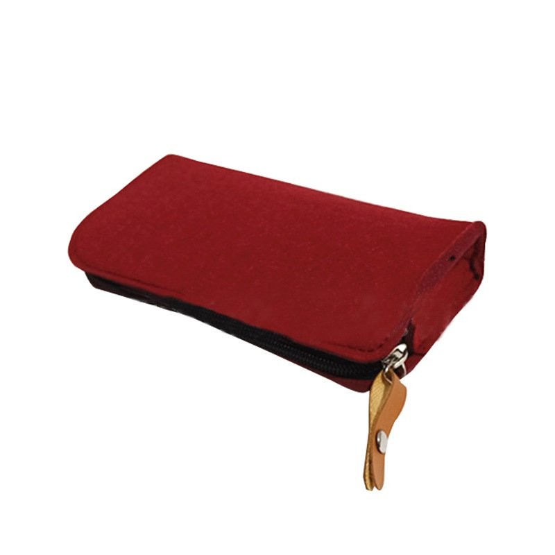 wine red flat Minimalist Pencil Case