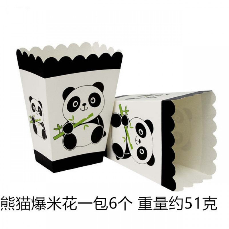panda panda popcorn box a pack of 6 