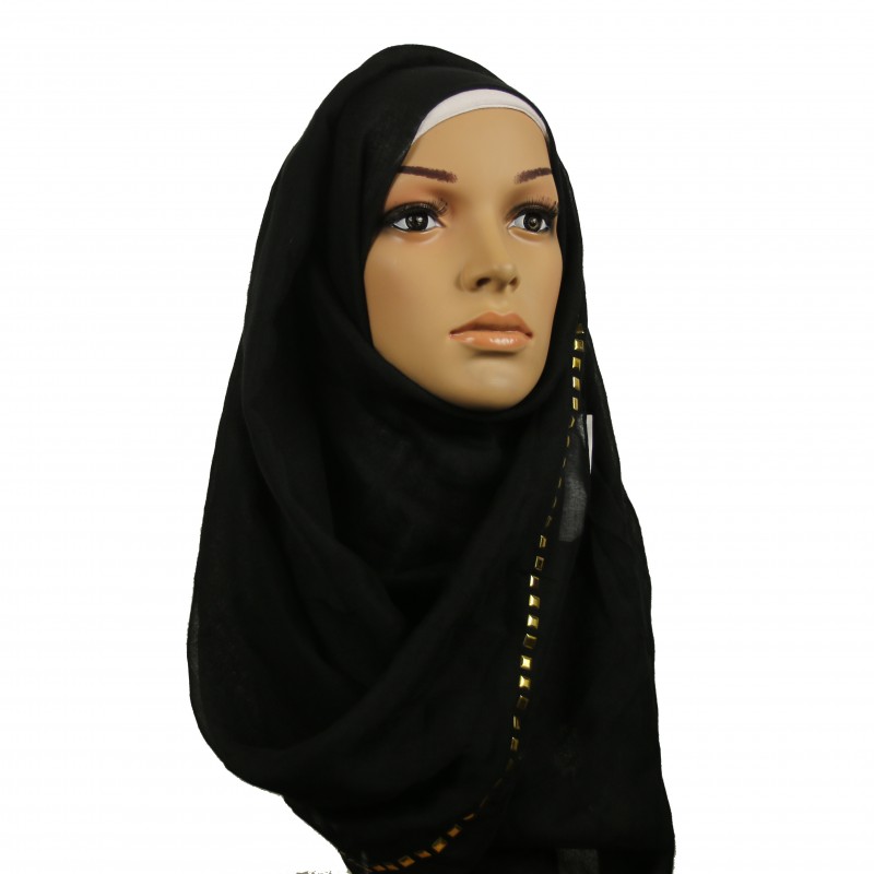 Black studded Hijab