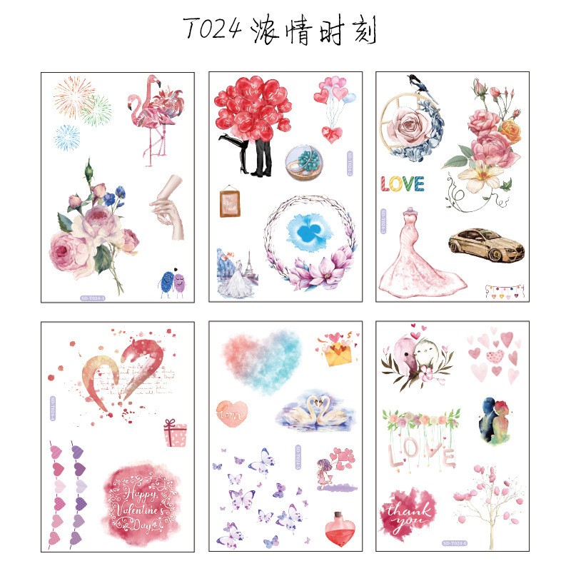 T024 moments 6 pieces Sticker Sheets