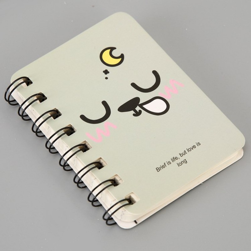  Emoticon gray mini notebook