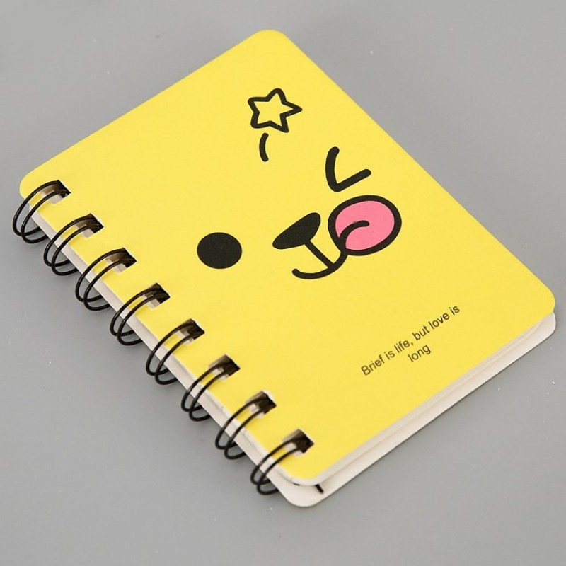  Emoji yellow mini notebook