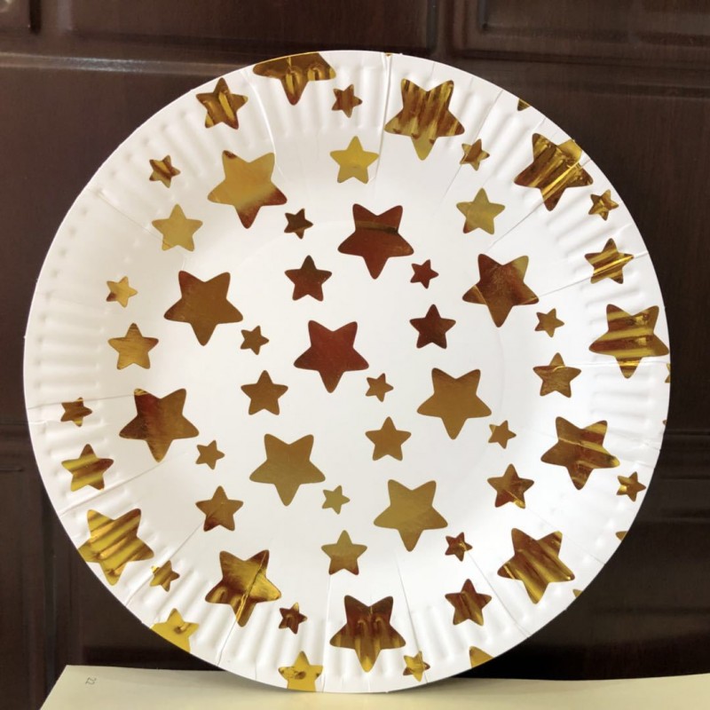 bronzing fivepointed star 7inch plate a pack of 10 Plates Clearance