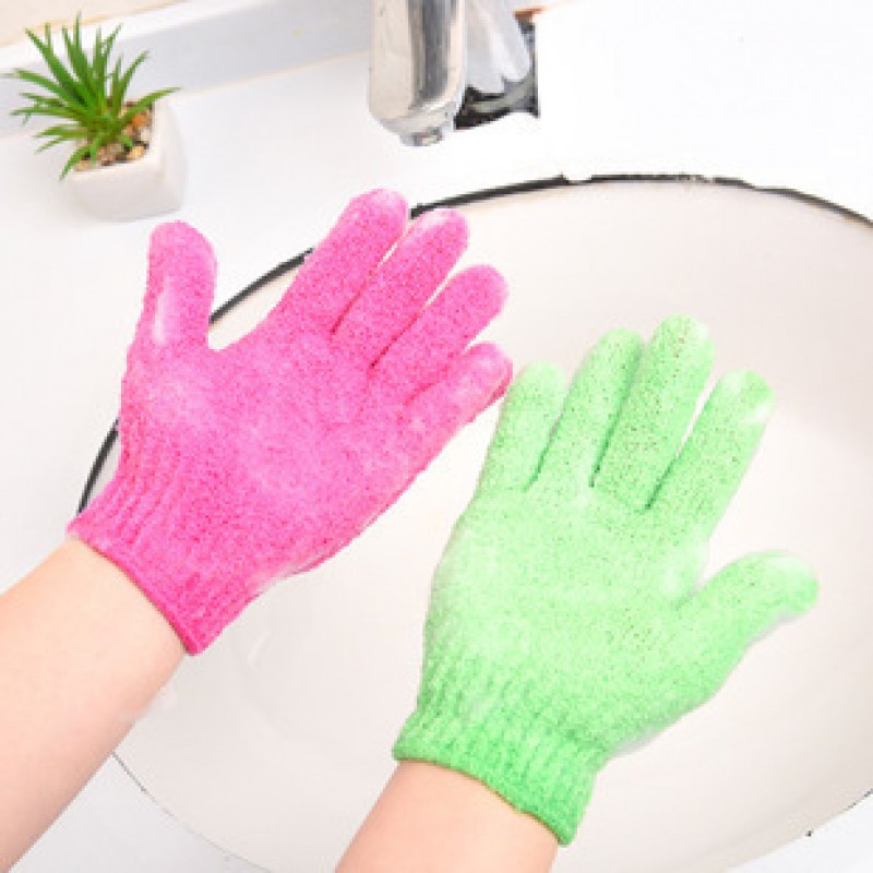 white one Bath Shower Scrubbing Gloves