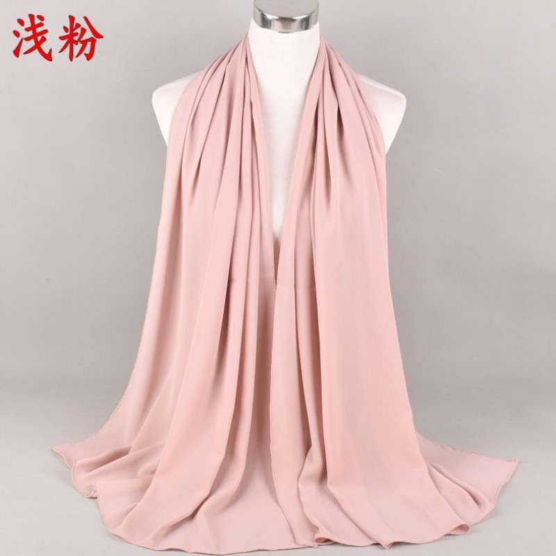 light powder Premium Textured Pearl Chiffon Hijab