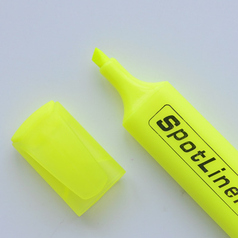 yellow pen shape oblique head Highlighter