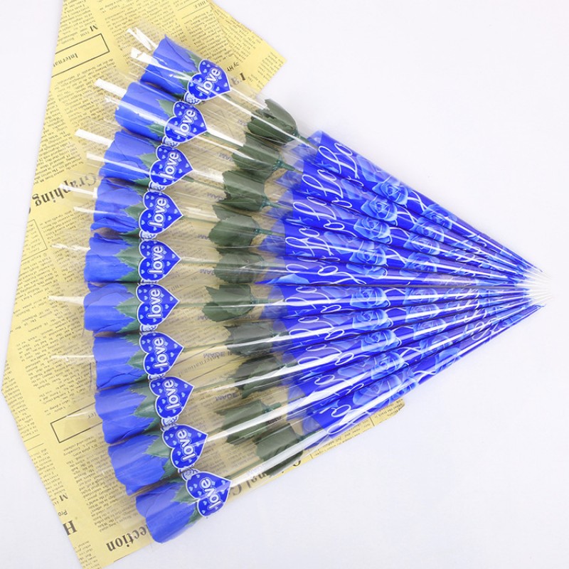 long thick love single blue Soap Rose