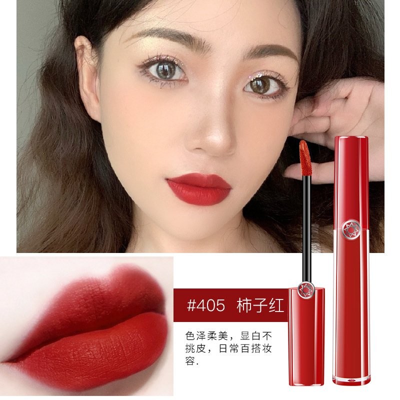 Red Tube 405 Persimmon Red Lipstick Glaze