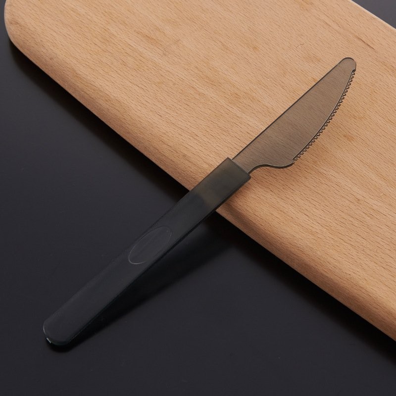 translucent black table knife Quality Disposable