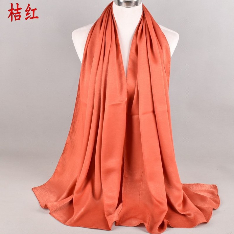 Orange Premium Velvety Pearl Chiffon Maxi Hijab Clearance
