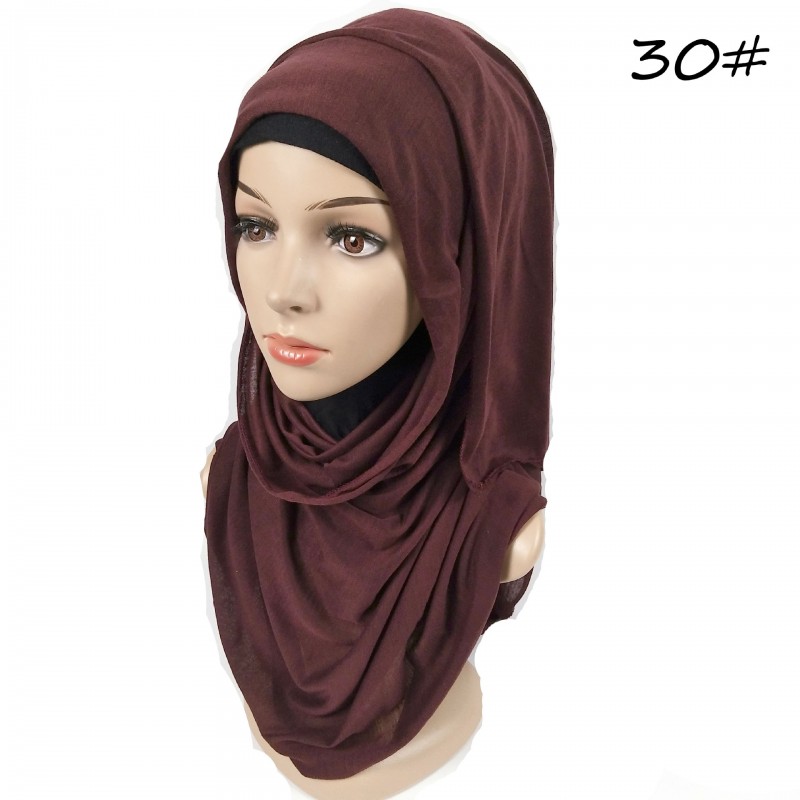 Burgundy Maroon Hemp Jersey Knit Hijab 