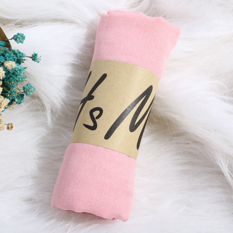 pink Cotton Linen 180x90cm Classic Maxi Hijab