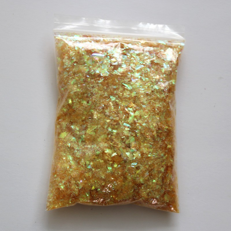 20 Grams Of Shell Paper Dark Yellow Glitter Sequin Crafts
