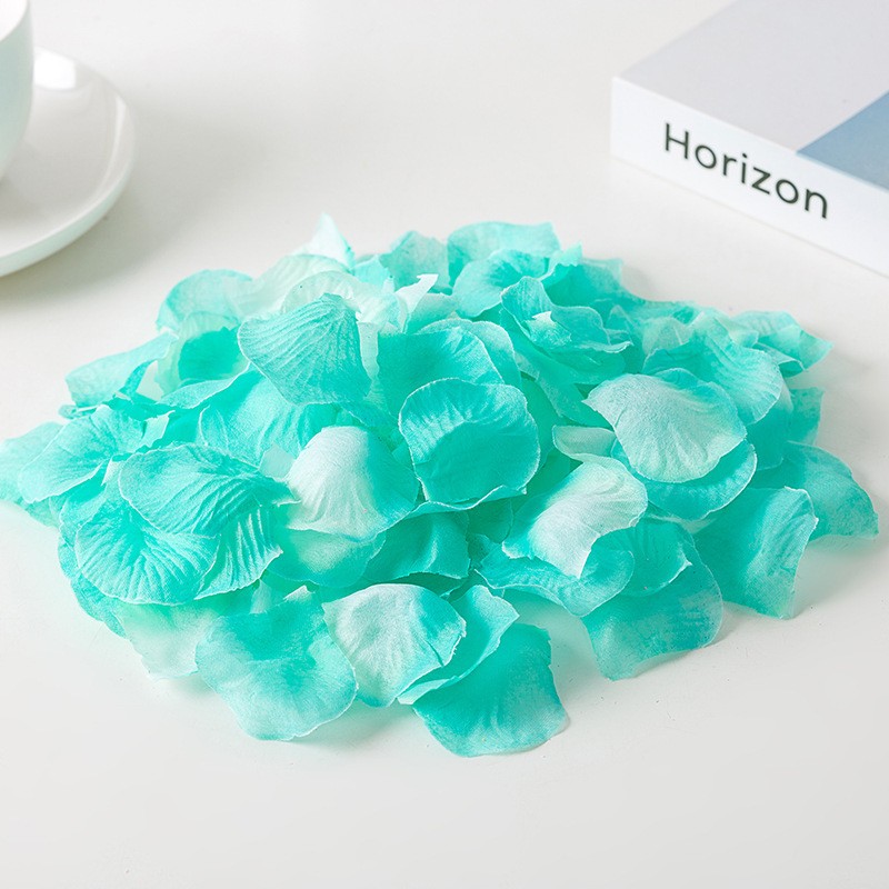 Lake Blue Simulation Artificial Flower Rose Petals